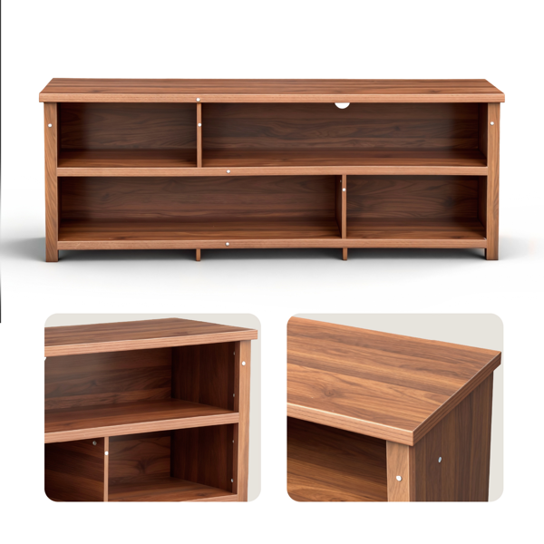 深棕色 刨花板 假厚 178*40*61cm 双层 电视柜-2