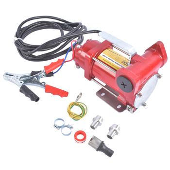 抽油泵 High Flow 10 GPM 12V DC Fuel Transfer Pump Red for Trucks Tractors Transfer of Gasoline Diesel Kerosene