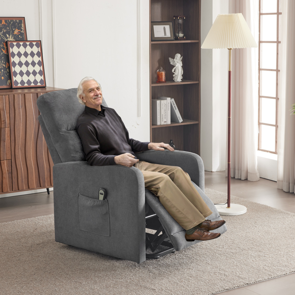1pcs 深灰色 织物 电动升降老人椅 120kg 室内功能椅 英国-8