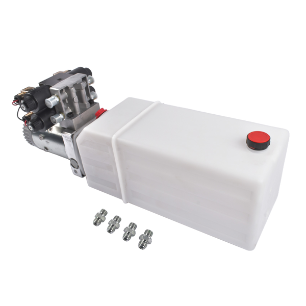 液压泵 Hydraulic Power Unit 8 Quart Double-Acting Hydraulic Pump 12V DC 1.6KW 3200 PSI for Dump Trailer, Car Lifts-5