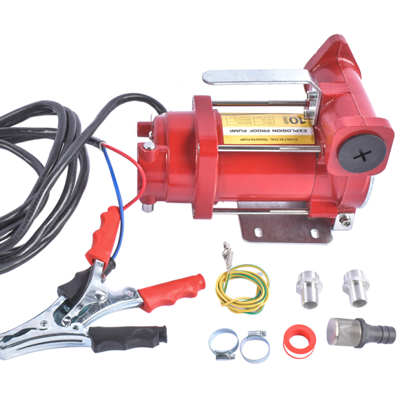 抽油泵 High Flow 10 GPM 12V DC Fuel Transfer Pump Red for Trucks Tractors Transfer of Gasoline Diesel Kerosene-2