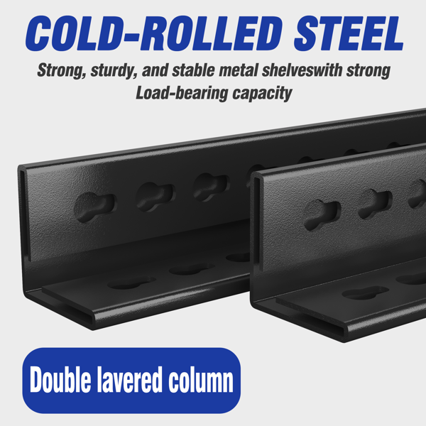 车库搁板单元 2400 磅，重型储物架，可调节金属搁板 6 层车库储物架，适用于厨房、洗衣房、工业区、仓库 39.37 英寸宽* 19.70 英寸深* 82英寸高-11