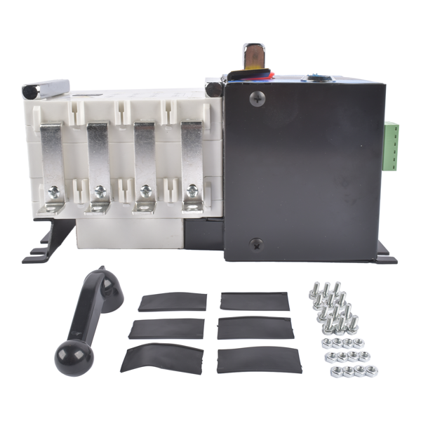 双电源自动转换开关 Industrial Automatic Transfer Switch 4P 100A 110V or 220V Plastic Copper Steel White and Black-1
