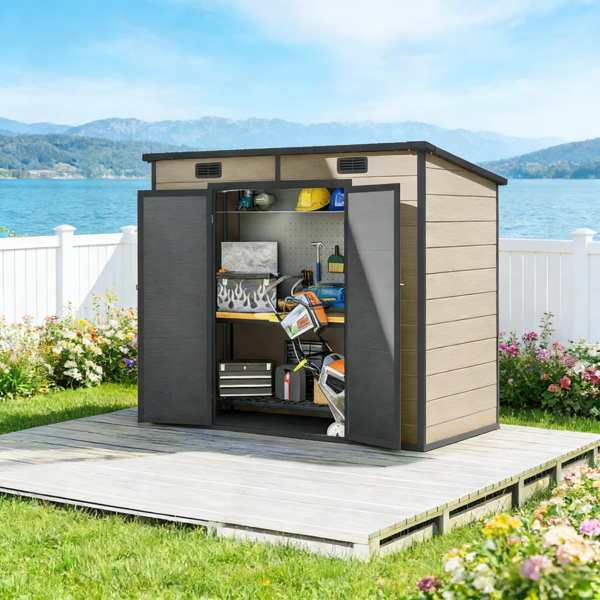 室外花园储物棚工具房-6