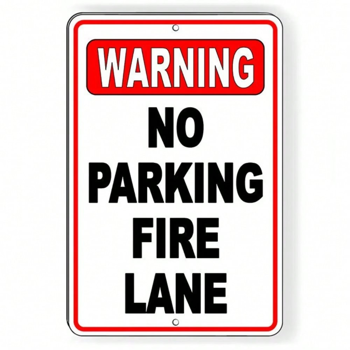 CIFbuy 停车场消防通道禁止停车标志 耐用金属标牌（TikTok、temu下自提）