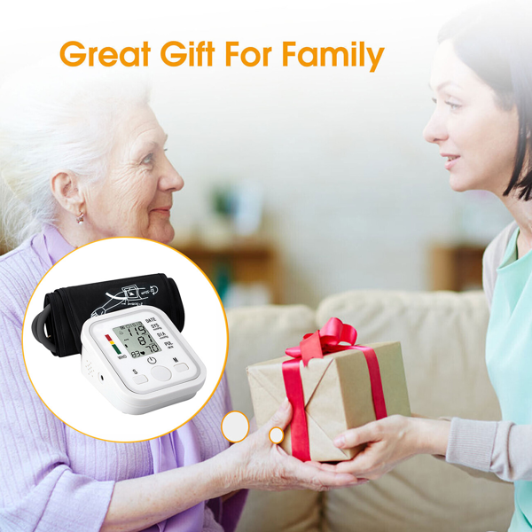 液晶数字显示自动血压监测仪上臂式血压心率机带语音血压监测仪-11