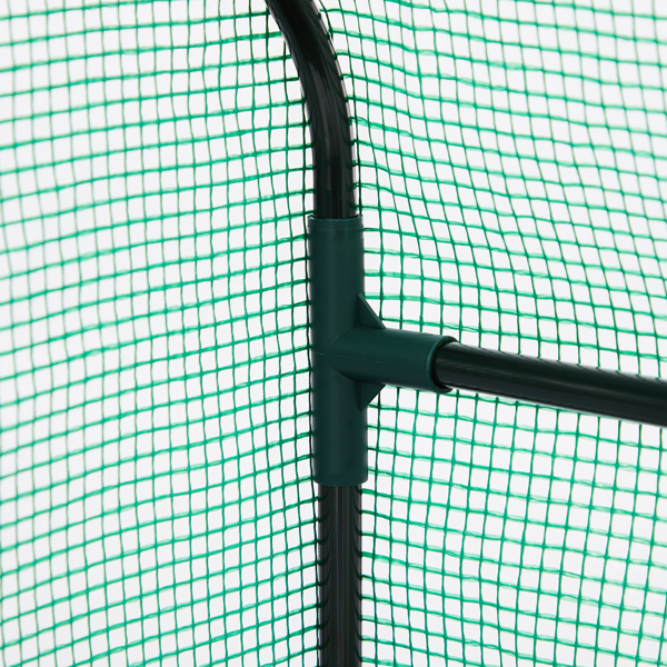 36*18*33in PE布花房 绿色PE布 墨绿色铁管 尖顶 带PE地垫 带拉链卷门-14