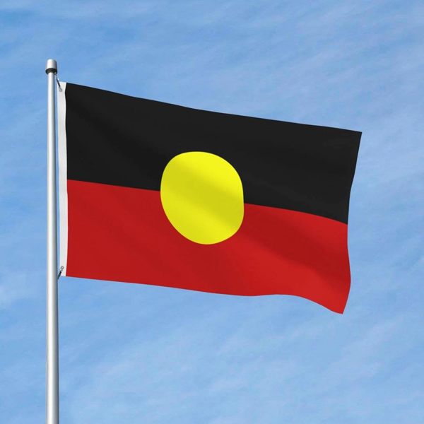 原住民旗帜 150x90 厘米 铜质扣环 澳大利亚原住民户外旗帜-1