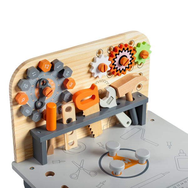 木质 时钟工具台 木质过家家套装-14