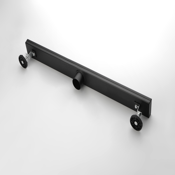 36英寸线性淋浴地漏，带二合一平面/嵌砖两用可拆卸盖板，304不锈钢材质，配毛发过滤网与调平脚，哑光黑色-8