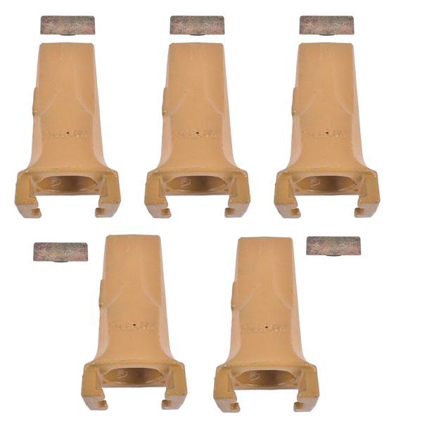 斗齿 5Pk Bucket Teeth with Flex Pins Yellow V17SYL V17PN Fit for Backhoe Loader Excavator-7