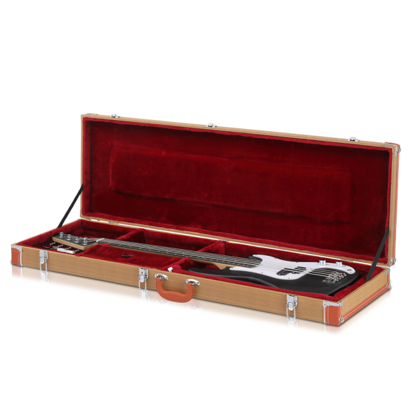 PVC 方形 电贝司皮盒 P贝司/Jazz/IB/火焰贝司 黄棕-9