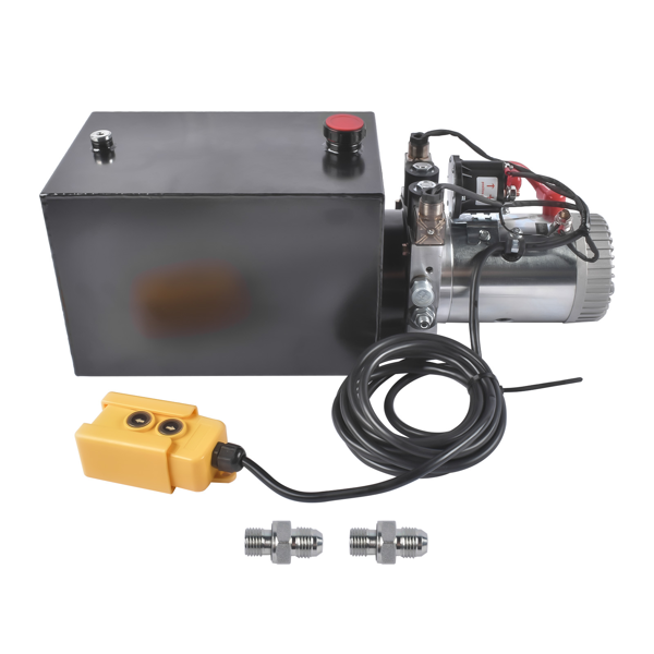 液压泵 12 Quart Hydraulic Power Unit Double Acting Hydraulic Pump 12V DC 3200 PSI for Dump Trailer-6