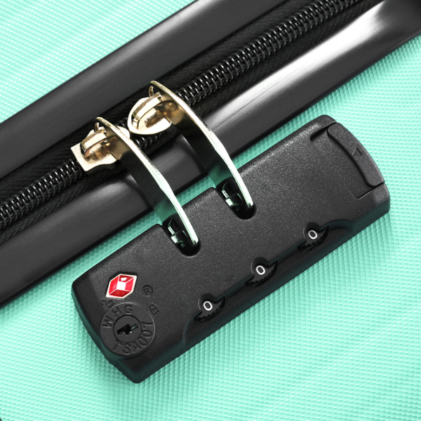 三件套行李箱，轻便耐用的ABS材质，配备万向轮和TSA海关锁，包含登机箱和托运行李箱（20英寸/24英寸/28英寸）-22