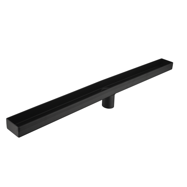 36英寸线性淋浴地漏，带二合一平面/嵌砖两用可拆卸盖板，304不锈钢材质，配毛发过滤网与调平脚，哑光黑色-7