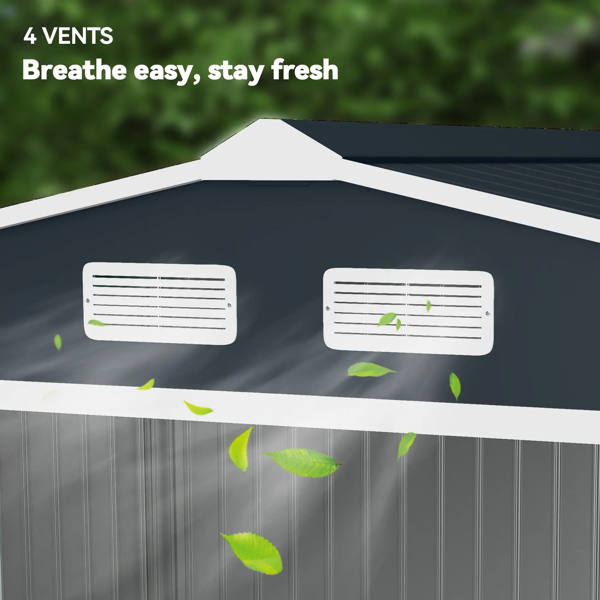 室外花园储物棚工具房-4