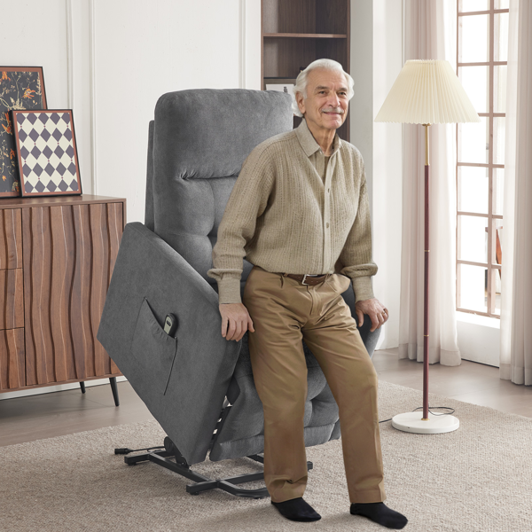 1pcs 深灰色 织物 电动升降老人椅 120kg 室内功能椅 英国-14