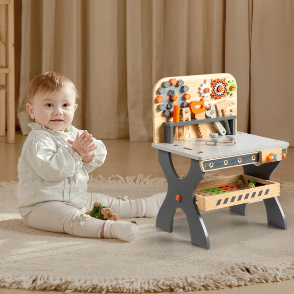 木质 时钟工具台 木质过家家套装-21