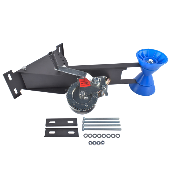 拖车挂接装置 Adjustable Boat Trailer Winch Stand with Roller - Universal Winch Mount Post for 3" to 4" Wide x 4" High Trailer Tongues, 1200 lbs Marine Winch Support with Tow Strut & Quick-Install Design-2