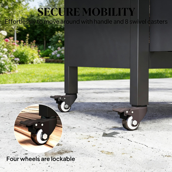 户外酒吧推车烧烤桌-4