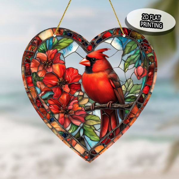 CIFbuy彩虹心形窗饰亚克力彩绘玻璃阳光捕捉器家居花园装饰（TikTok、temu下自提）-2