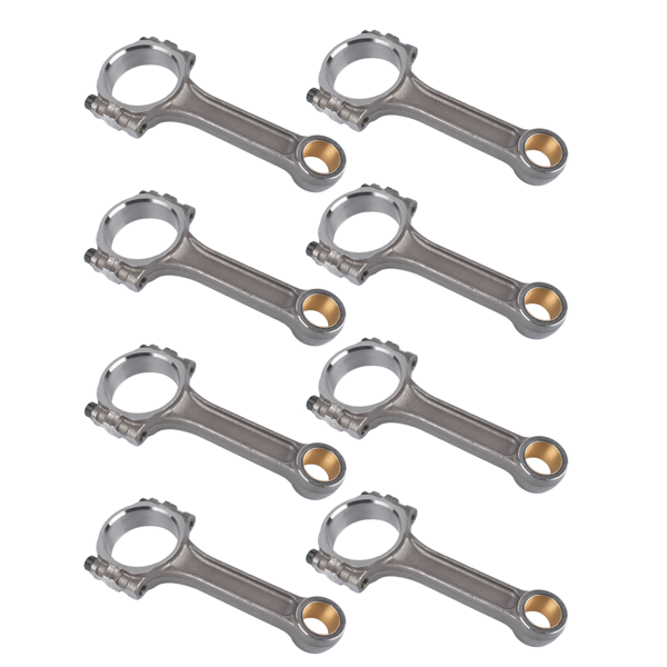 连杆 5.7'' I-Beam Forged 5140 Steel Connecting Rods Set Fit for Chevy Small Block 350 Bushed-2