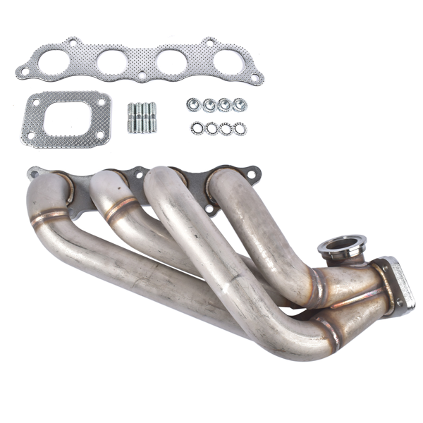 排气歧管 HP Series Side Winder Equal Length T3 Turbo Manifold with Gaskets Replacement for Honda Civic, Acura RSX 2002-2005-5