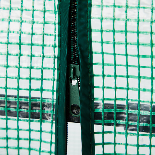 36*18*33in PE布花房 绿色PE布 墨绿色铁管 尖顶 带PE地垫 带拉链卷门-12