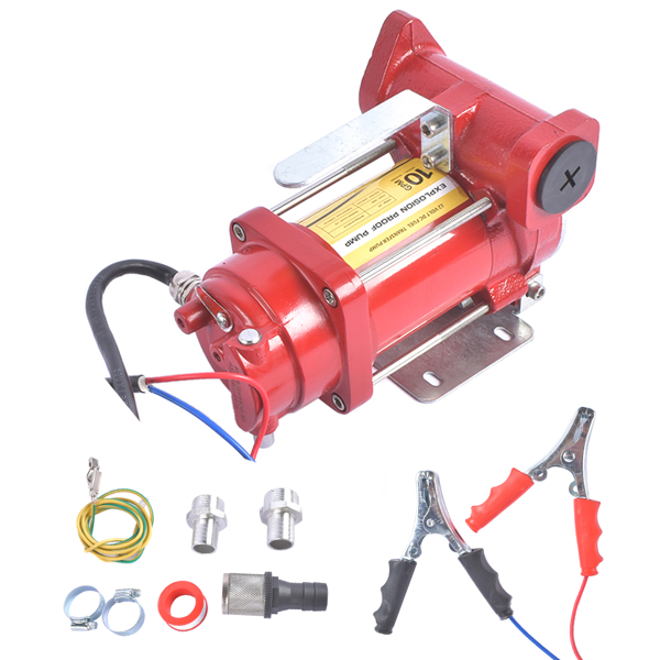 抽油泵 High Flow 10 GPM 12V DC Fuel Transfer Pump Red for Trucks Tractors Transfer of Gasoline Diesel Kerosene-3