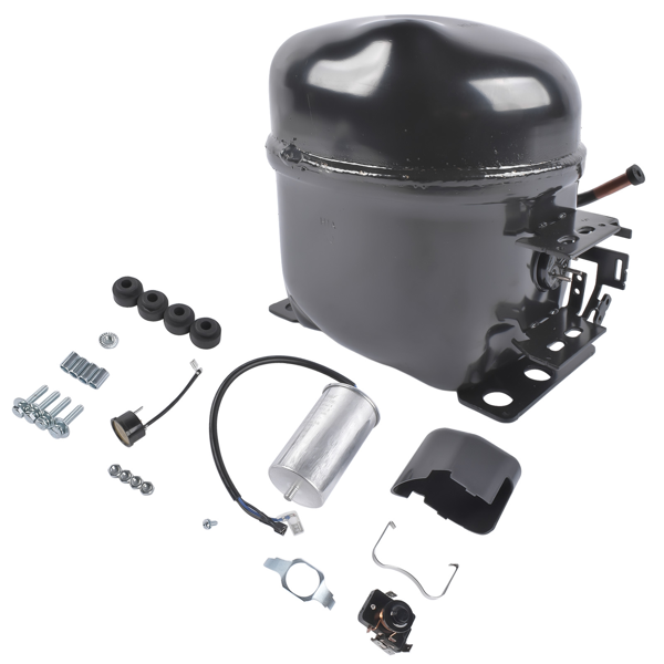 制冷压缩机 Hermetic Refrigeration Compressor Black 220-240V 50Hz 1/3 HP 1 Phase AEA2413YXA-6