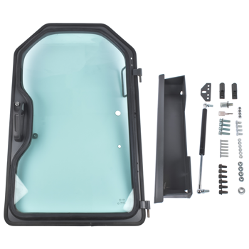 挡风玻璃 Door Frame & Window Assembly 7351555 with 6729284 Cab Glass & 6678091 Gas Spring Replacement for Bobcat Skid Steer Loader S70