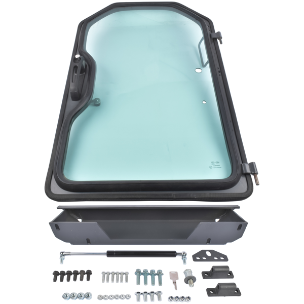 挡风玻璃 Door Frame & Window Assembly 7351555 with 6729284 Cab Glass & 6678091 Gas Spring Replacement for Bobcat Skid Steer Loader S70-2
