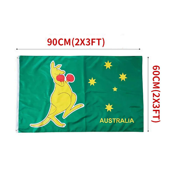 90×60 厘米 澳大利亚拳击袋鼠旗帜 3×2 英尺 室外澳大利亚旗帜-2