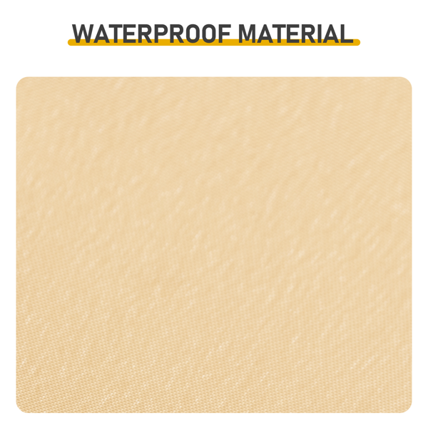 3.3X12.5FT 卡其色 双顶 折叠框架 烧烤棚 涤纶布 黑色喷塑框架 带两侧可调遮阳板 两边带网格托盘 配拎包-16