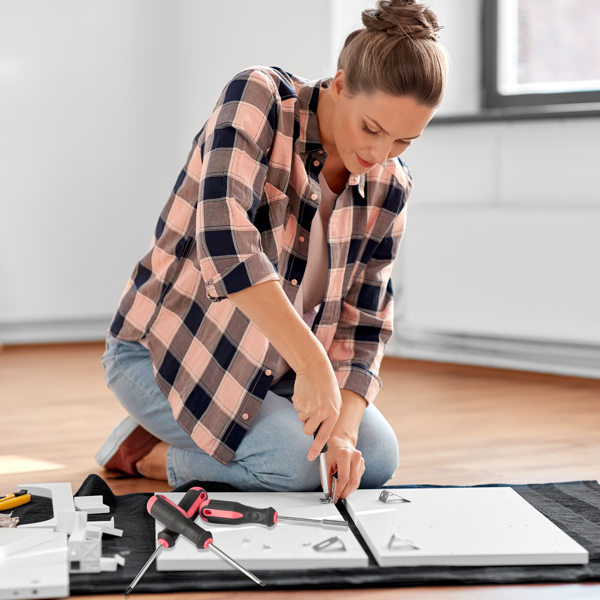 【同款编码：64738747】146pc 8v电钻 塑盒 工具套装 黑+粉-6