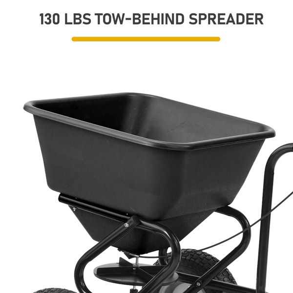 98*76*77CM 黑色 110lb 橡胶充气轮 牵引挂车款 施肥车 调节10档位 花园推车 送防尘罩 过滤网-8