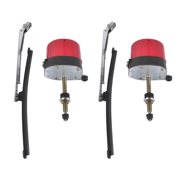 改装雨刮电机套件 Red Windshield Wiper Motor Kit Street Hot Rod Universal Boat Fit for Chevy Fit for Jeep-6