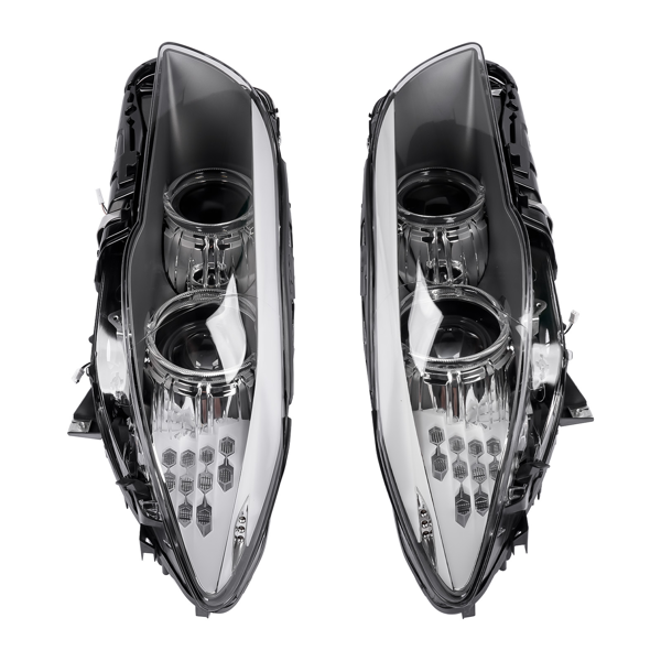 大灯半总成 2PCS Left+Right Side Xenon Headlights Replacement for 2011 2012 2013 BMW 5er F18 F10 550i 535i 528i 63117271911 63117271912-4