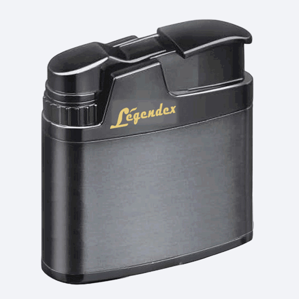 LEGENDEX®攀登者* 银色防风打火机复古风格用于雪茄香烟厨房户外可重复充气可调节火焰高度便携式-1