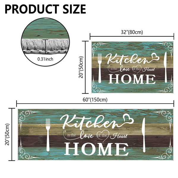 （仿羊绒水洗底）Home 地毯两件套-2