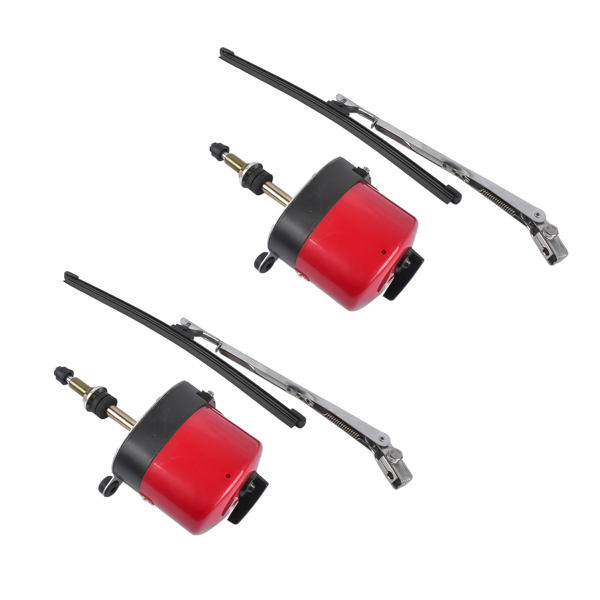 改装雨刮电机套件 Red Windshield Wiper Motor Kit Street Hot Rod Universal Boat Fit for Chevy Fit for Jeep-4