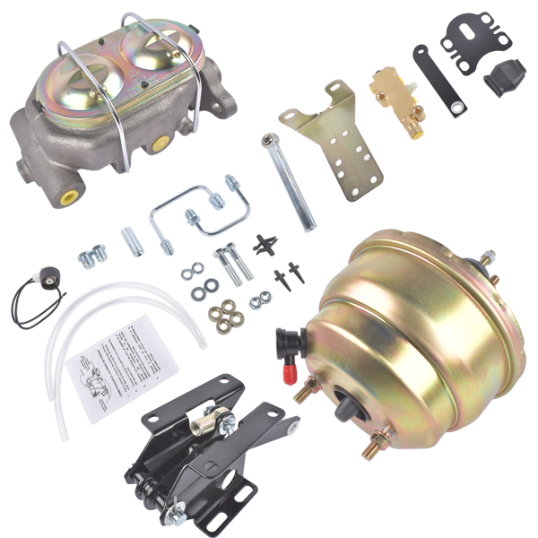 刹车助力器总成 Power Brake Booster Assembly Manual Master Cylinder Replacement for 1957-1972 Ford Galaxie & Fullsize Cars-7