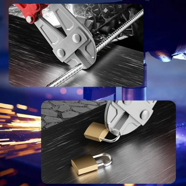 12 英寸重型迷你钢丝切割器，用于切割围栏、钢丝、细链条、螺丝和铆钉，配备软握橡胶人体工学手柄剪-2