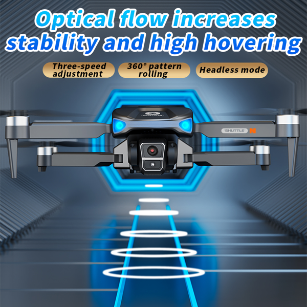 XS8-Drone with HD Dual Camera for Beginners, Large Remote Screen & Body LCD Display, Brushless Motors, Optical Flow Stability-6