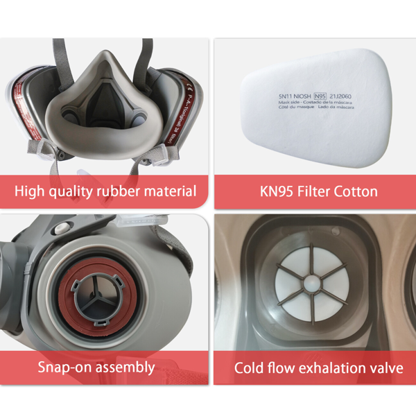1个7in1半口罩，包括两个过滤器-面罩-7