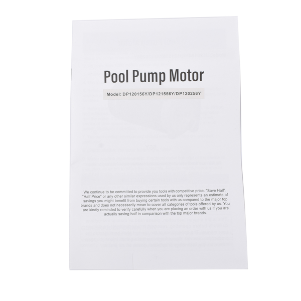 泳池水泵电机 B2848 Swimming Pool Pump Motor 1HP 3450RPM Single Speed 56Y Frame Replacement for Pentair WhisperFlo WFE-4-11