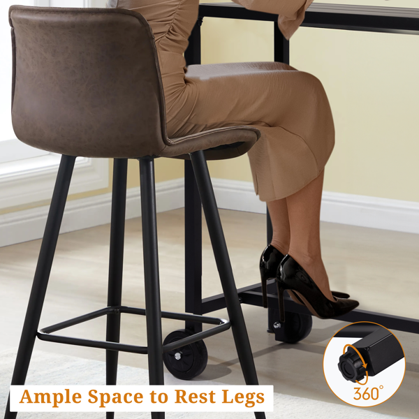 黑色 带轮 铁 55 inch 庭院吧桌-14