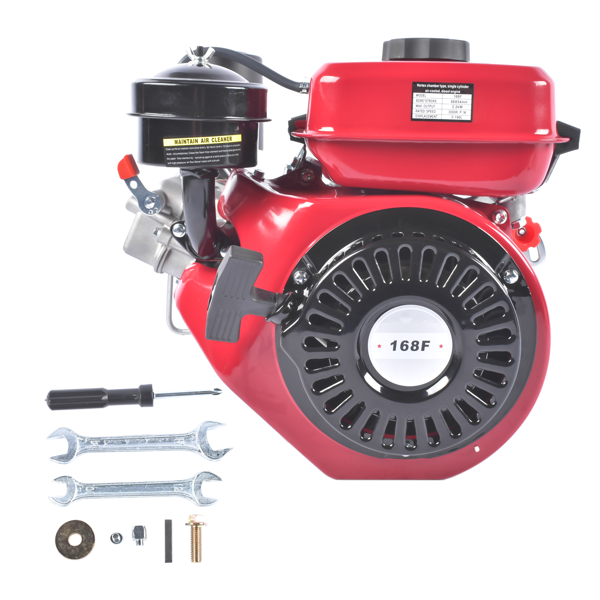A3-红色3HP四冲程单缸柴油发动机 3HP 4-stroke Heavy Duty Single Cylinder Diesel Motor Engine 196CC/2200W (Red)-2