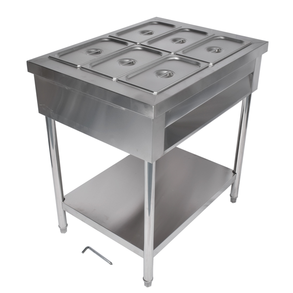 A3-6盘商用保温柜 6-Pan Commercial Food Warmer, Professional Buffet Catering Food Warmer, Electric Steam Table, Stainless Steel-5