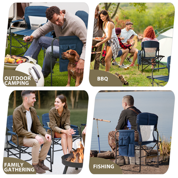 座高19"*宽23"*深16"  蓝灰色  野营椅 牛津布 120kg-12